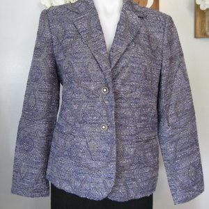 Koret Jeweled Button Metallic Tweed Jacket